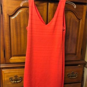 Bisou Bisou coral cocktail dress